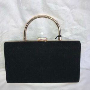 House of Harlow 1960 Black Velvet Evening Handbag Crossbody NWT
